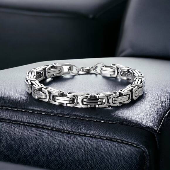 None Other - NEW stainless steel motorcycle chain men's bracelet jewelry B29A